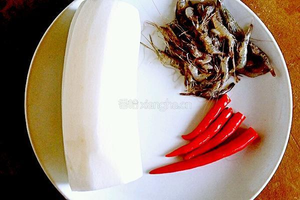 萝卜丝炒小虾的做法图解1