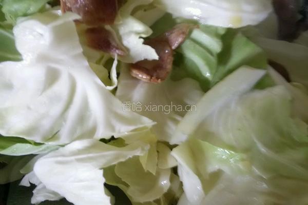 卷心菜腊肠炒卷心菜的做法图解3