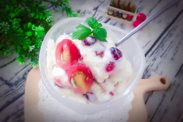  圣女果香蕉炒酸奶的做法图解8