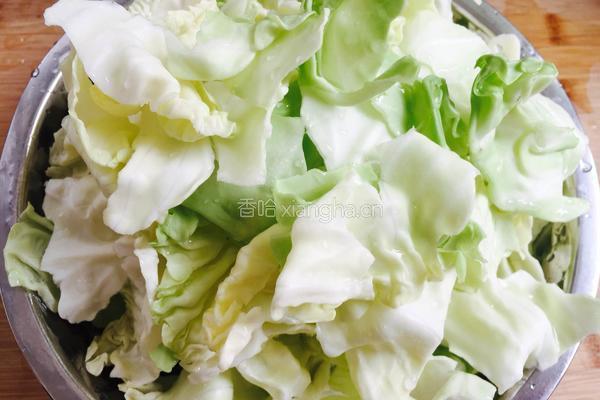 手撕卷心菜的做法图解3