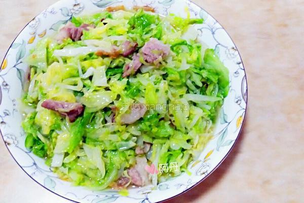  #卷心菜#卷心菜炒前腿肉的做法图解5