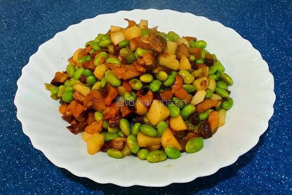 冬菇馬蹄炒毛豆的做法图解7