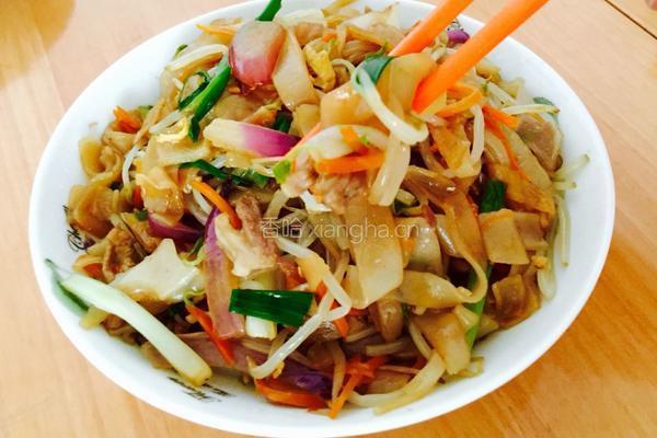 肉丝蔬菜炒粿条的做法图解9