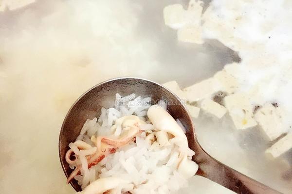 鲜美鱿鱼香粥(潮州风味)的做法图解6