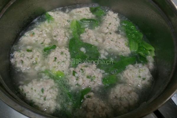 青菜肉丸的做法图解5