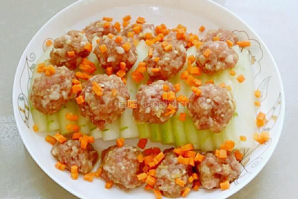 肉圆子蒸冬瓜的做法图解3
