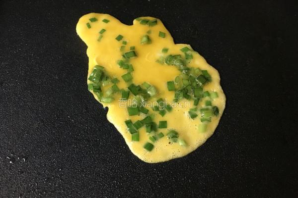 韭菜鸡蛋煎大虾的做法图解5