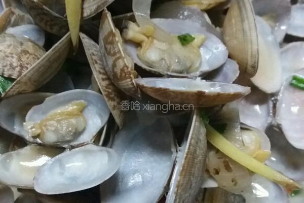 清酒炒花哈的做法图解8