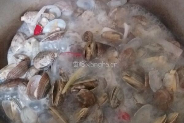 清酒炒花哈的做法图解5