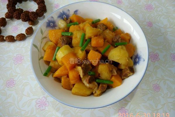 南瓜土豆炖牛肉的做法图解8