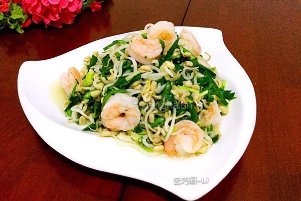 豆芽韭菜炒虾仁的做法图解11