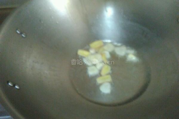 腊肉炒花菜的做法图解4