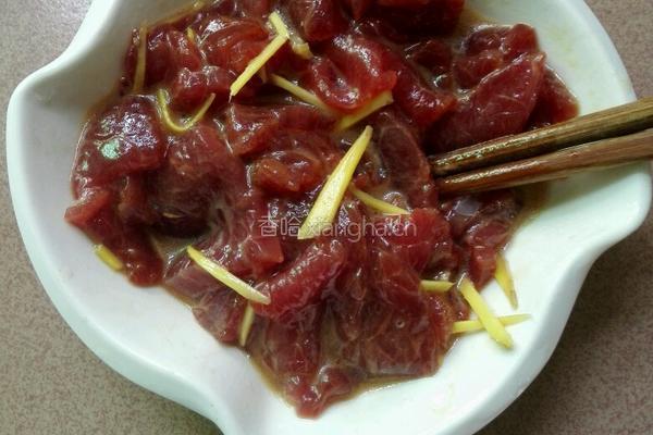 彩椒炒牛肉的做法图解5