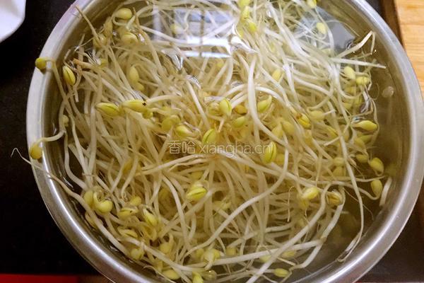 黑芝麻绿豆芽的做法图解1