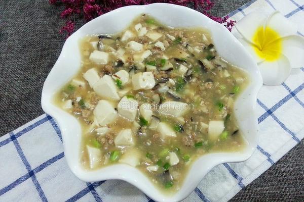 香菇肉末豆腐羹的做法图解10