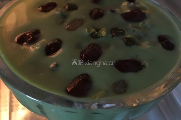 蜜豆青汁酸奶冻的做法图解4