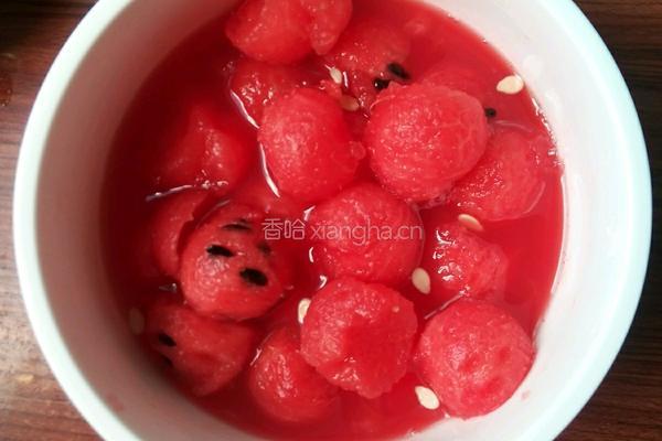 椰汁西瓜盅的做法图解4