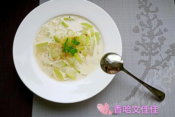 奶香冬瓜粉丝汤的做法图解8