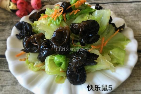 凉拌木耳卷心菜的做法图解10