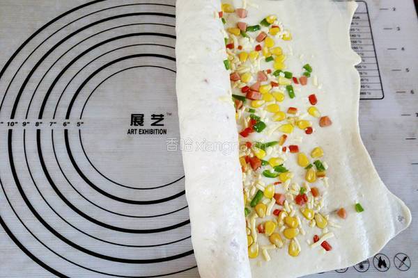 杂蔬火腿芝士卷的做法图解11