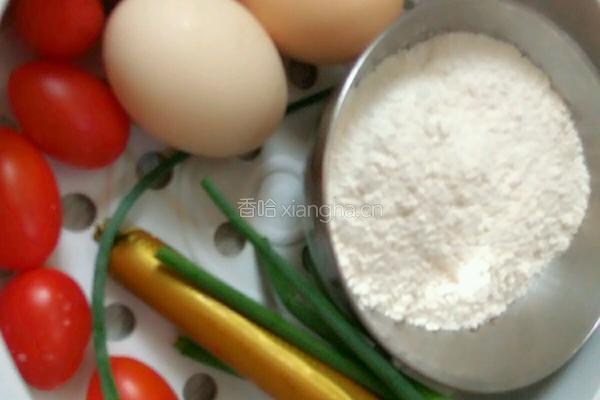 圣女果煎饼子的做法图解1