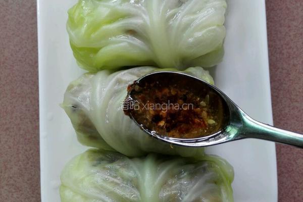 翡翠卷心菜包肉的做法图解17