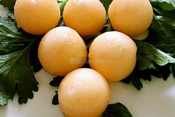 哈密瓜葡萄球的做法图解4