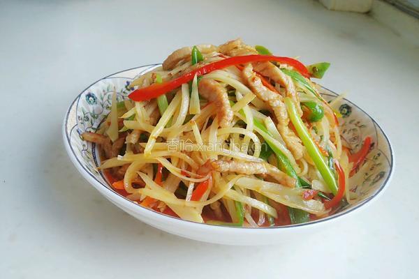 青红椒子姜肉丝的做法图解12