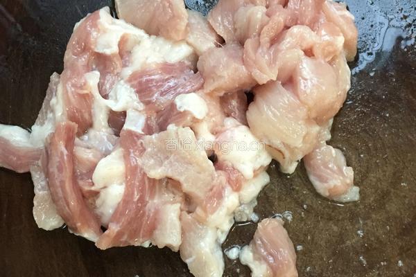 菠萝炒肉的做法图解3