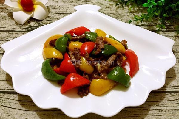 彩椒炒牛肉的做法图解8