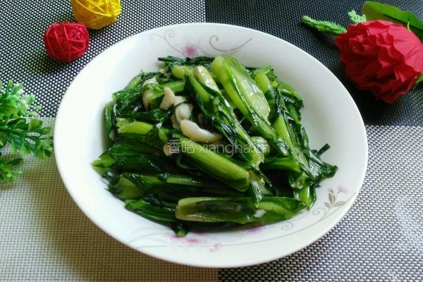 蒜香麦菜的做法图解5