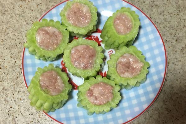 豉汁酿苦瓜的做法图解5