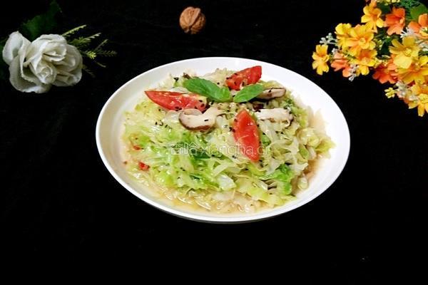  卷心菜炒香菇