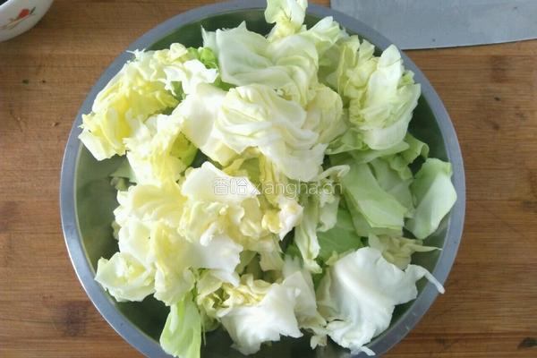 醋溜卷心菜的做法图解1