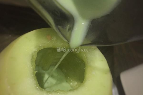 牛奶香瓜抹茶布丁的做法图解3