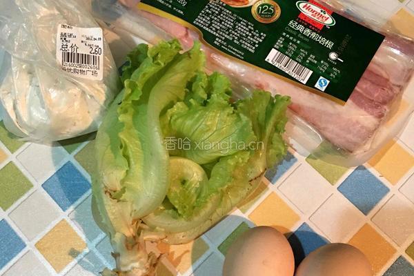 培根生菜鸡蛋卷的做法图解1