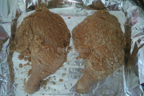 无油香酥烤鸡腿的做法图解2