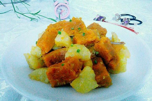 南瓜炖土豆的做法图解5