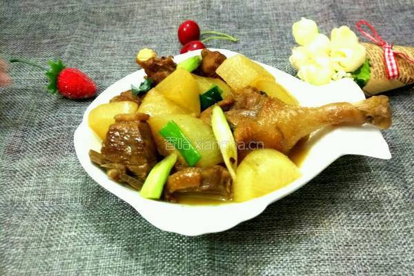 白萝卜炖鸭肉的做法图解10
