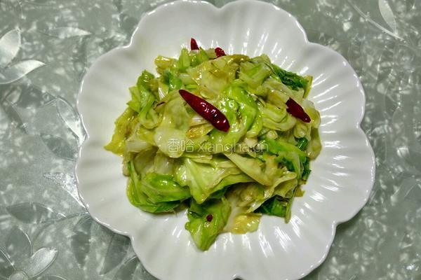 炝炒卷心菜的做法图解4