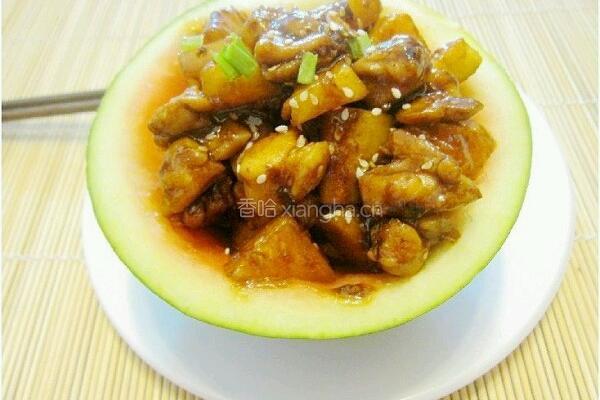 鸡肉西瓜盅的做法图解14