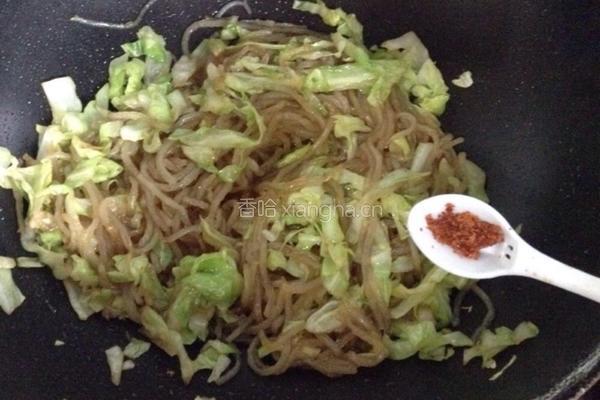 卷心菜炒粉丝的做法图解9