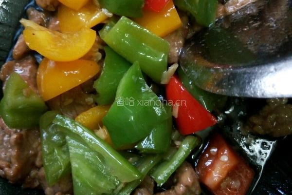 彩椒麻花肉片的做法图解6