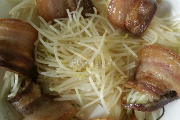 腊味豆芽卷的做法图解9