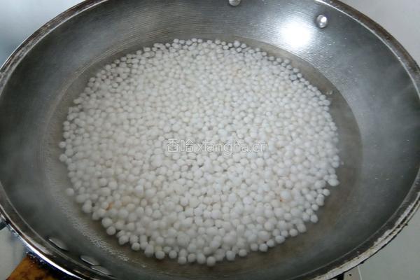 西瓜牛奶西米露的做法图解3