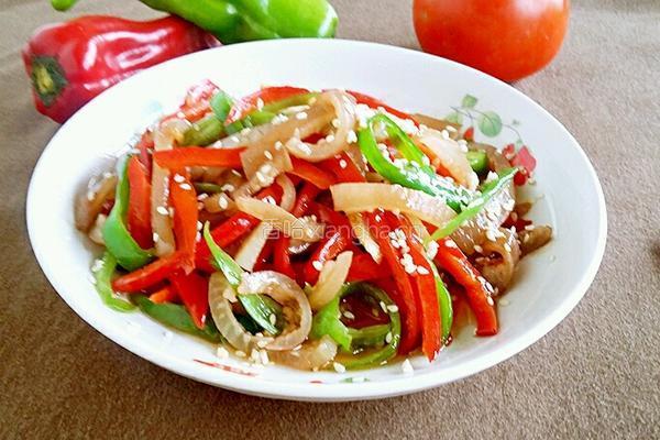 双椒炒肉皮的做法图解10