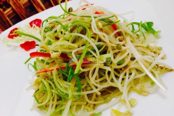 绿豆芽拌三丝的做法图解8