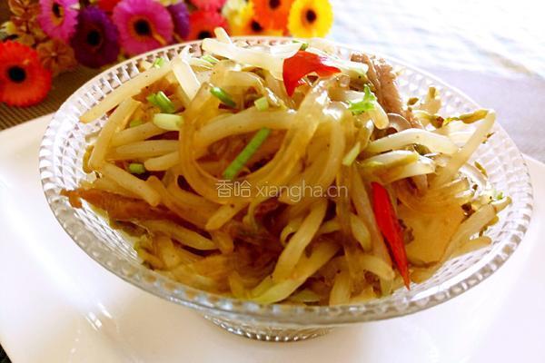 绿豆芽炒粉条的做法图解9