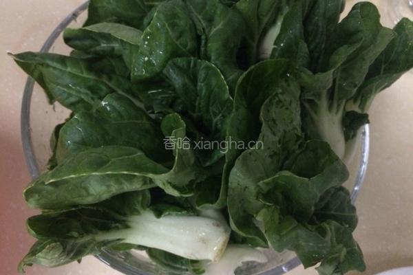 ，碧绿菜胆扒花菇。的做法图解2