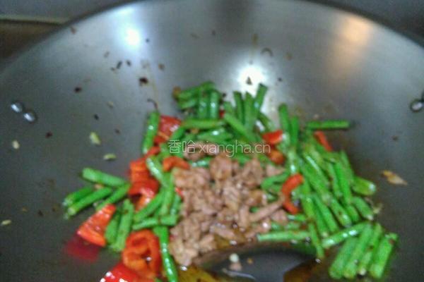 豆角炒肉丝的做法图解4